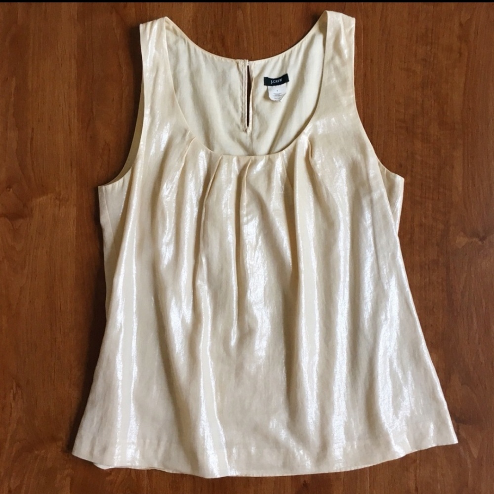 J Crew shimmering metallic tank/ shell shirt